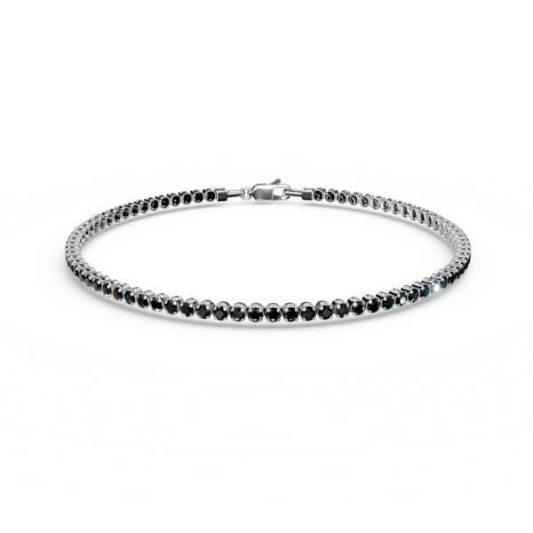 Bratara tennis din aur alb