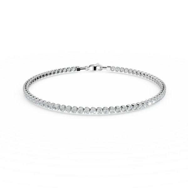 Bratara tennis din aur alb