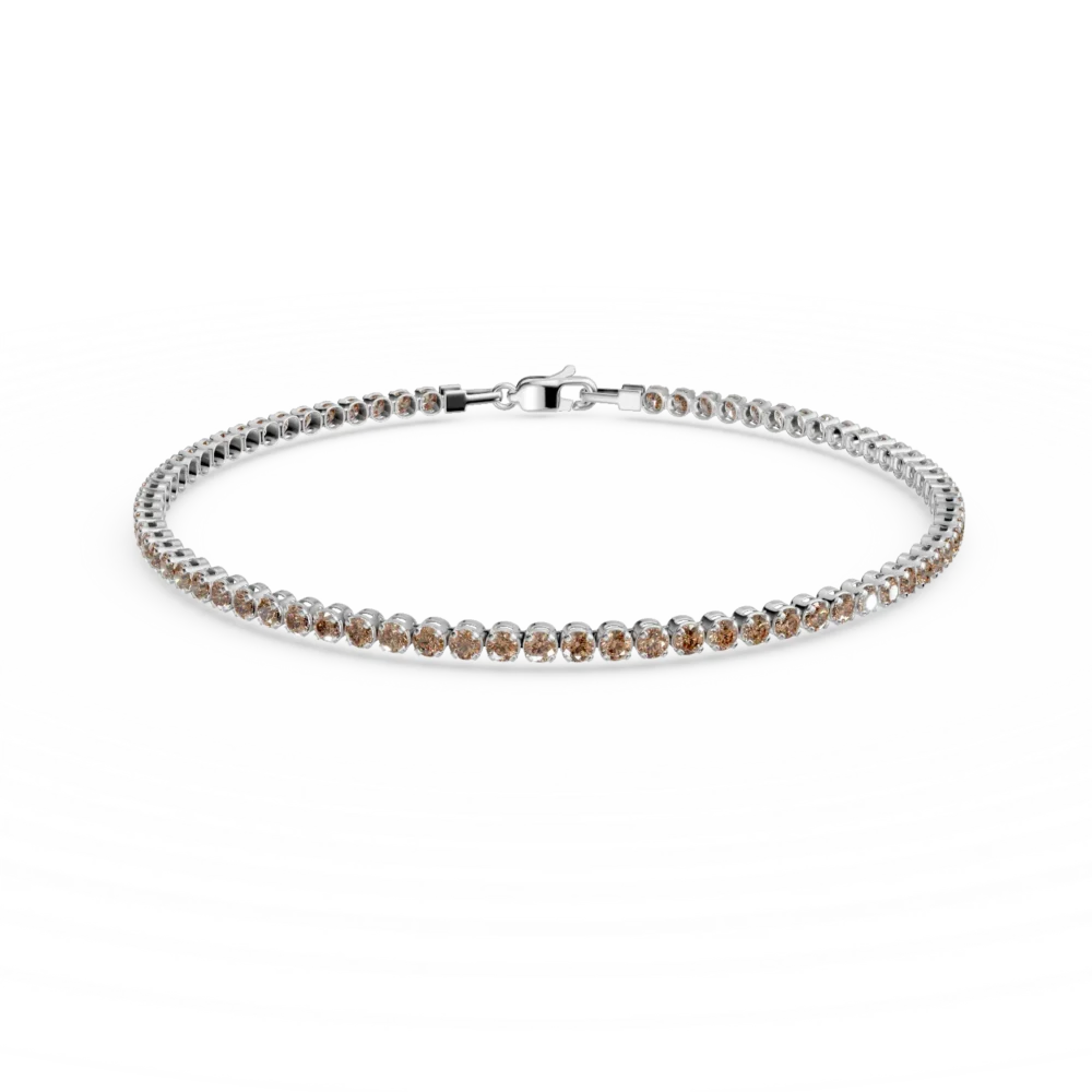 Bratara tennis din aur alb