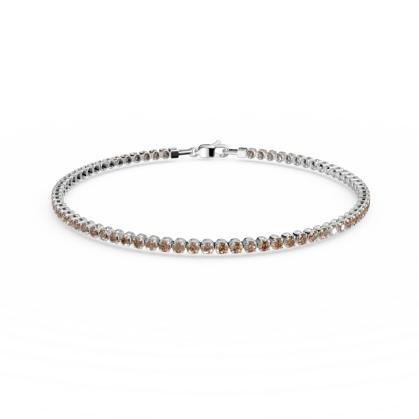 Bratara tennis din aur alb