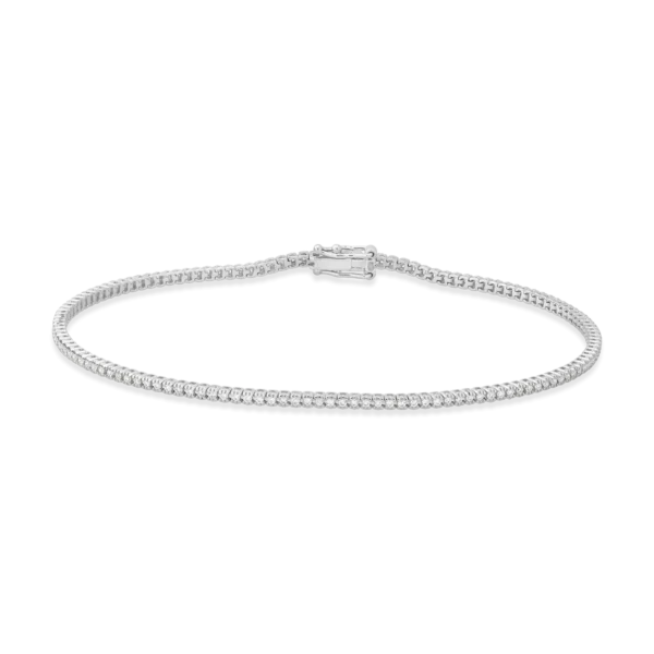 Bratara tennis din aur alb cu diamante de 1.5ct