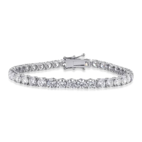 Bratara tennis din aur alb cu diamante de 13.76ct