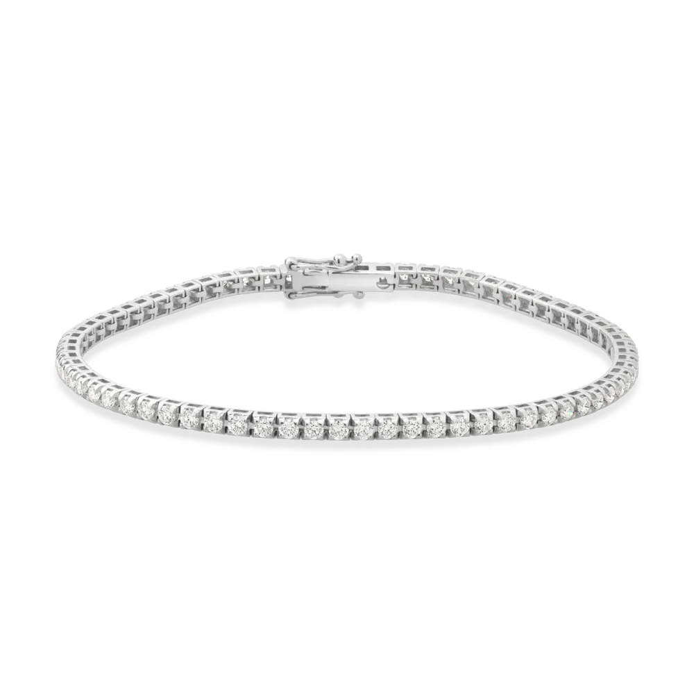 Bratara tennis din aur alb cu diamante de 2.25ct