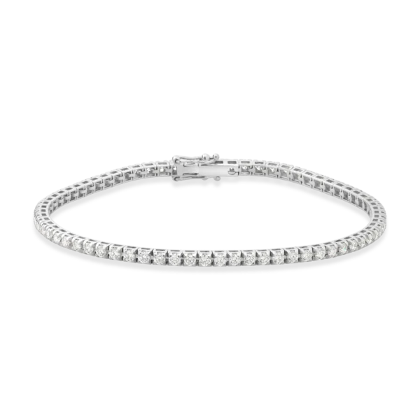 Bratara tennis din aur alb cu diamante de 2.25ct