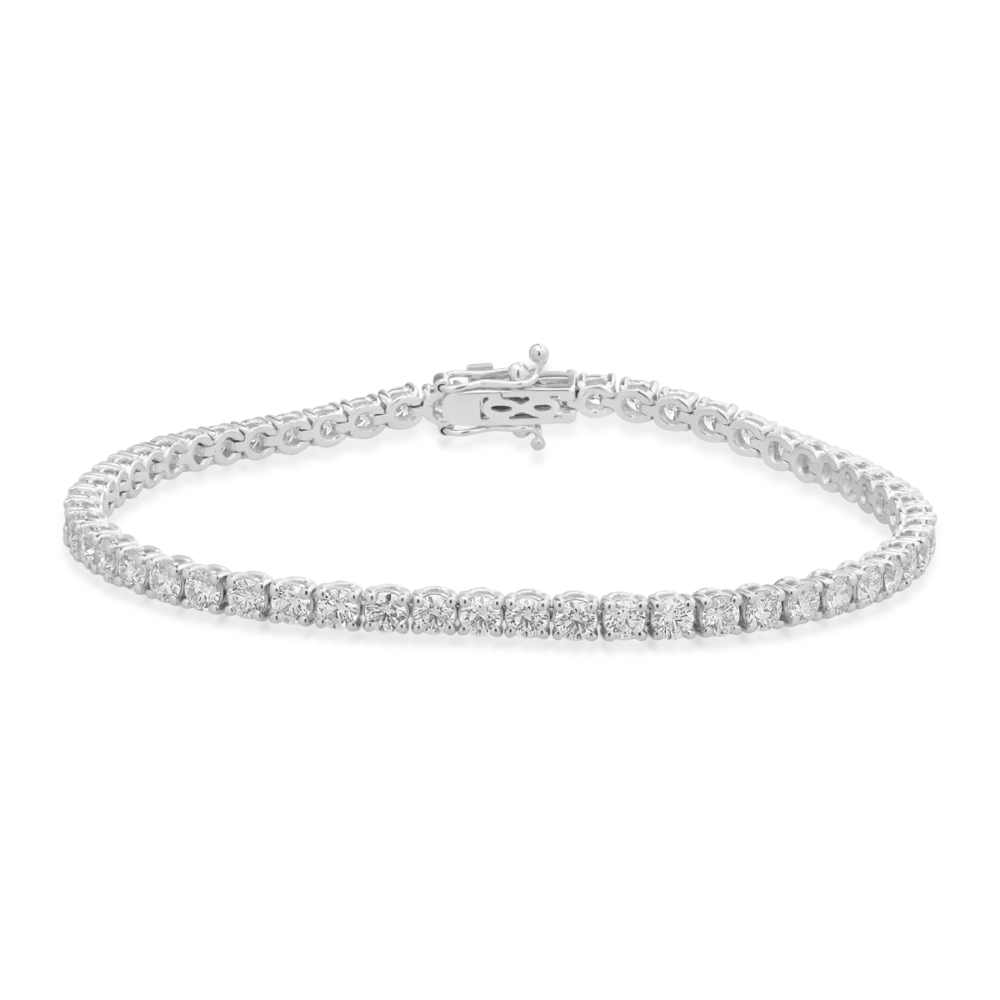 Bratara tennis din aur alb cu diamante de 5ct