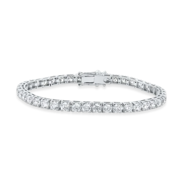 Bratara tennis din aur alb cu diamante de 7.37ct