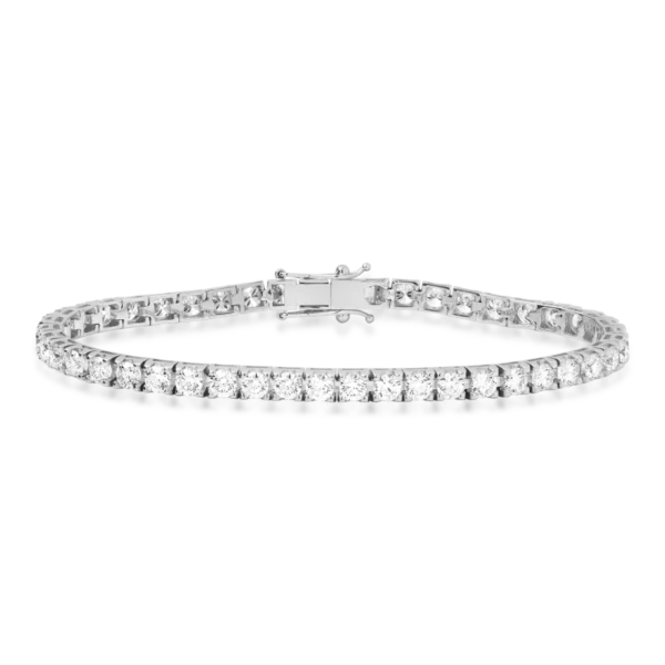 Bratara tennis din aur alb cu diamante de 7ct