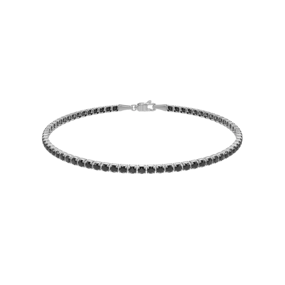 Bratara tennis din aur alb