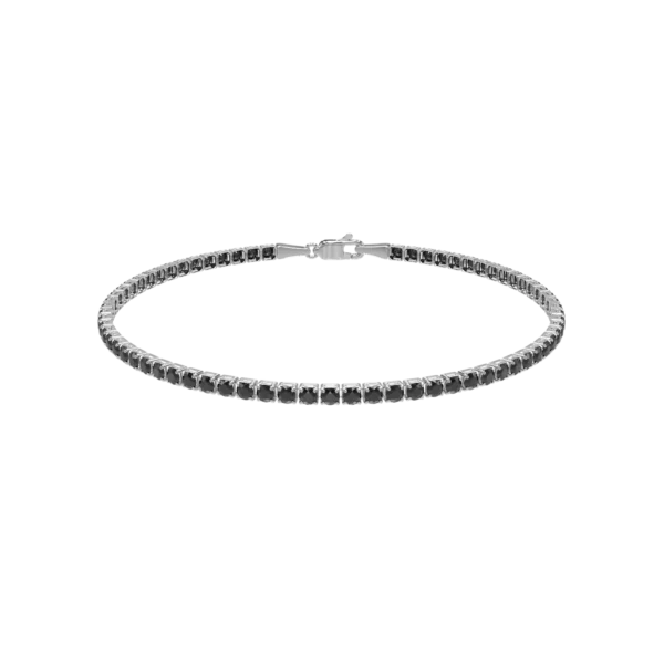 Bratara tennis din aur alb