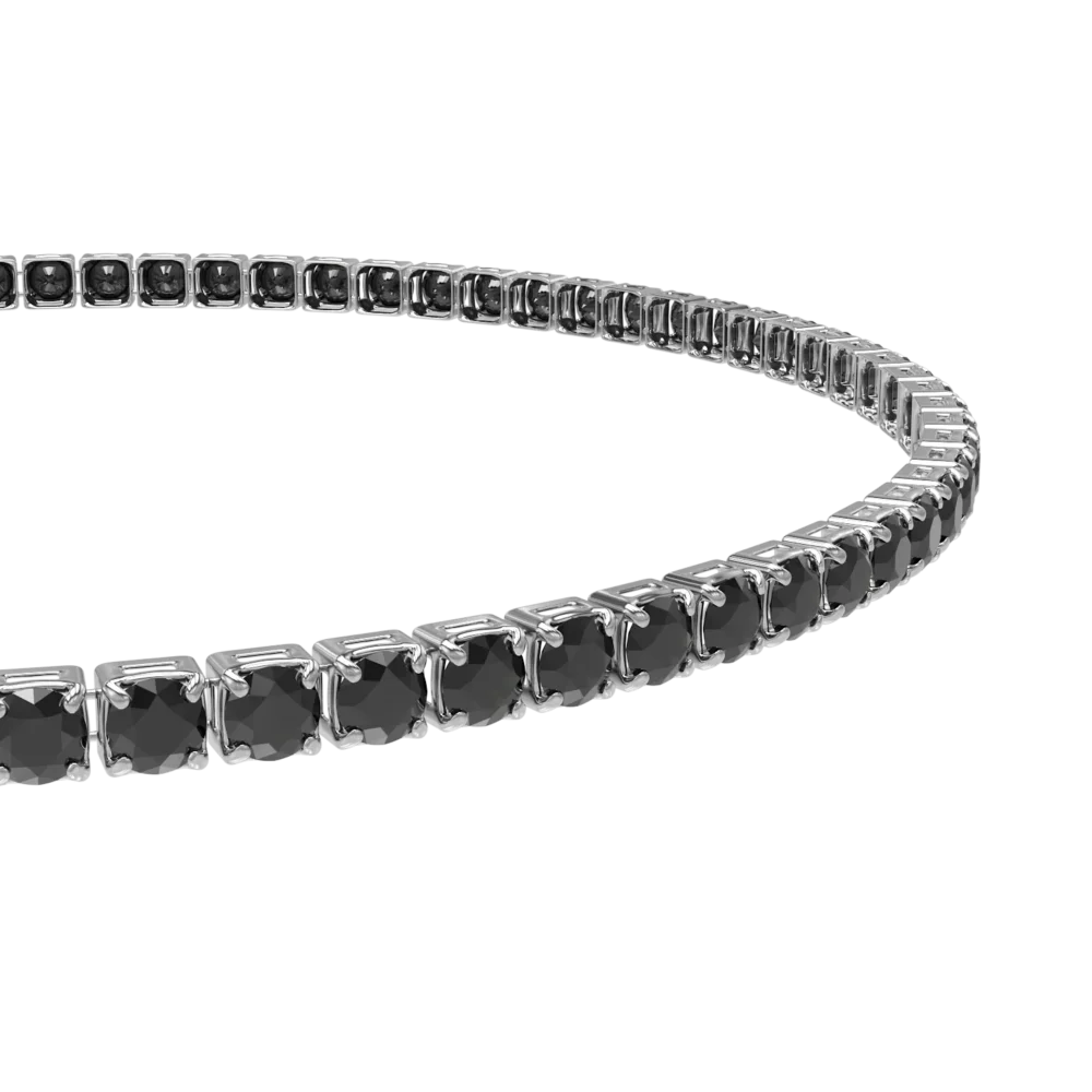 Bratara tennis din aur alb - imagine 2