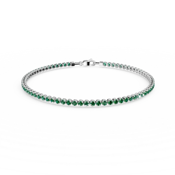 Bratara tennis din aur alb