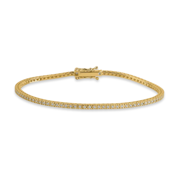 Bratara tennis din aur galben cu diamante de 0.51ct