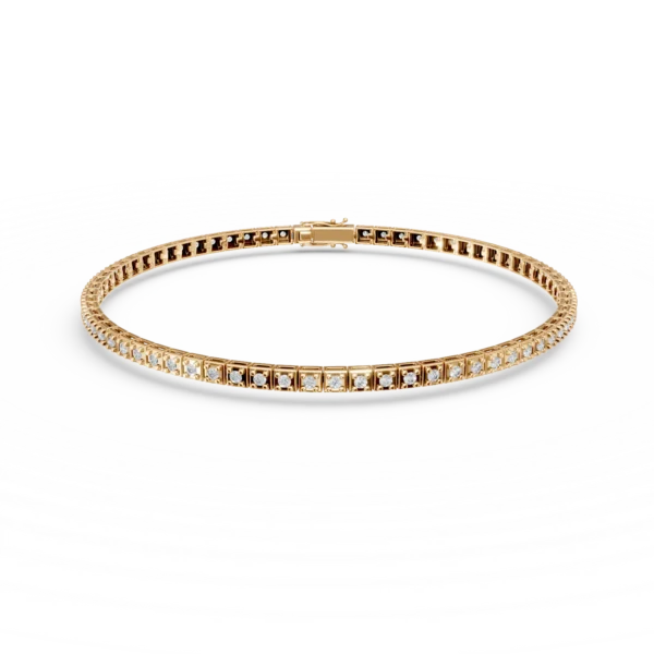 Bratara tennis din aur galben cu diamante de 0.5ct