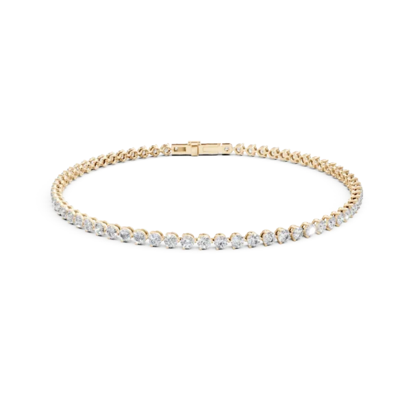 Bratara tennis din aur galben cu diamante de 2.1ct create in laborator