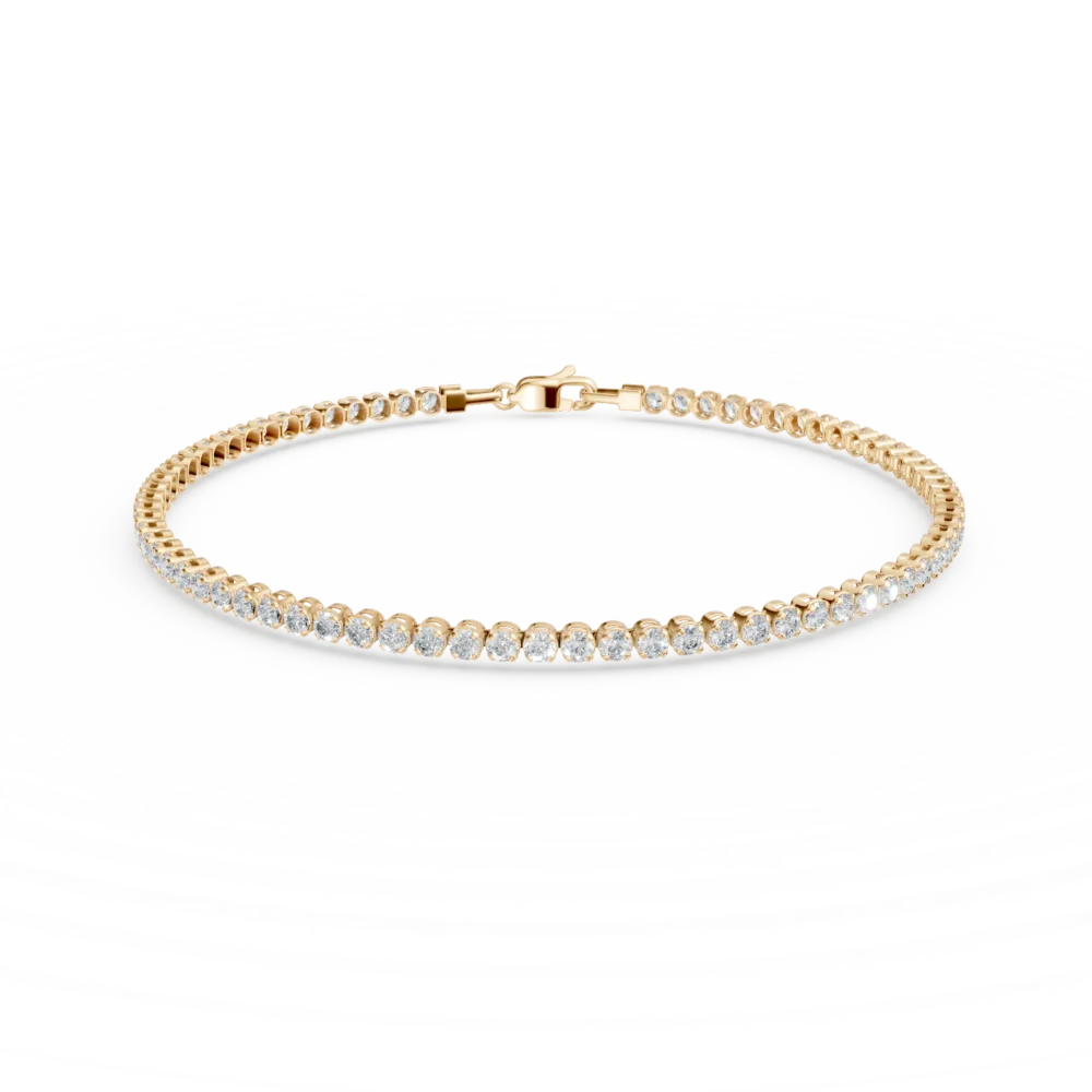 Bratara tennis din aur galben
