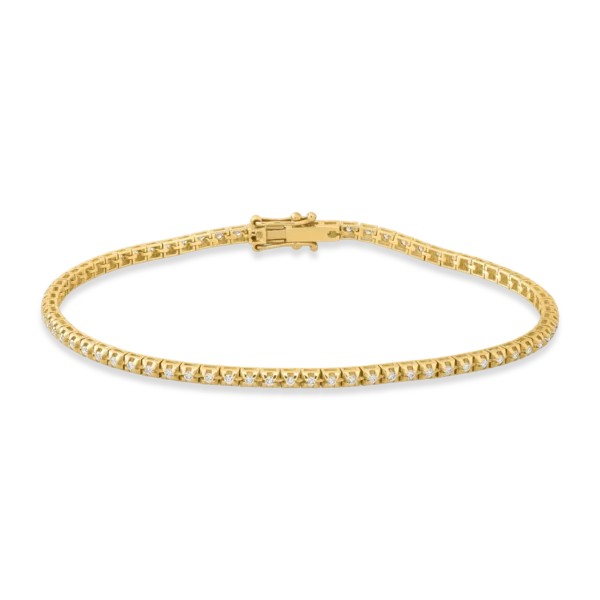 Bratara tennis din aur galben cu diamante de 0.87ct