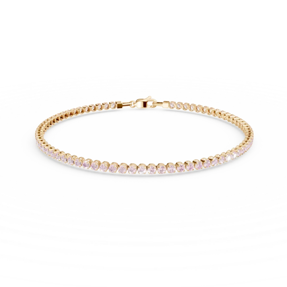 Bratara tennis din aur galben