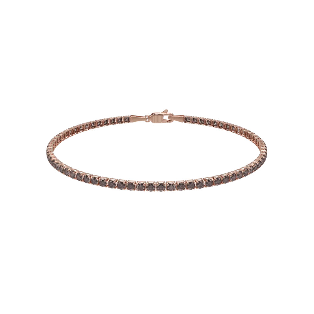 Bratara tennis din aur roz