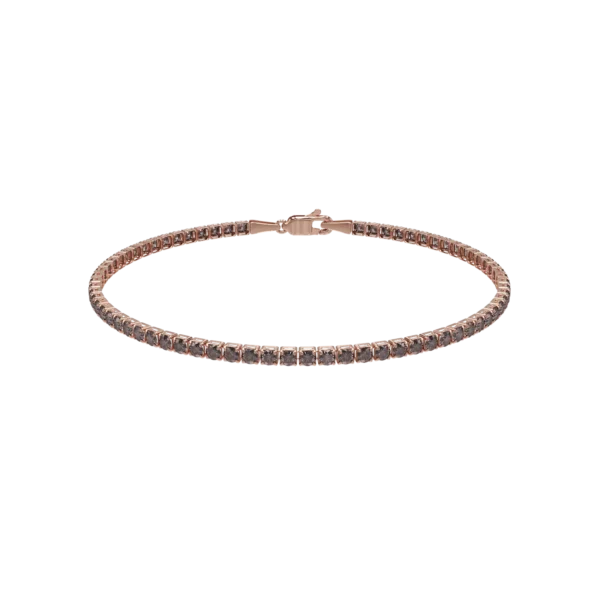 Bratara tennis din aur roz