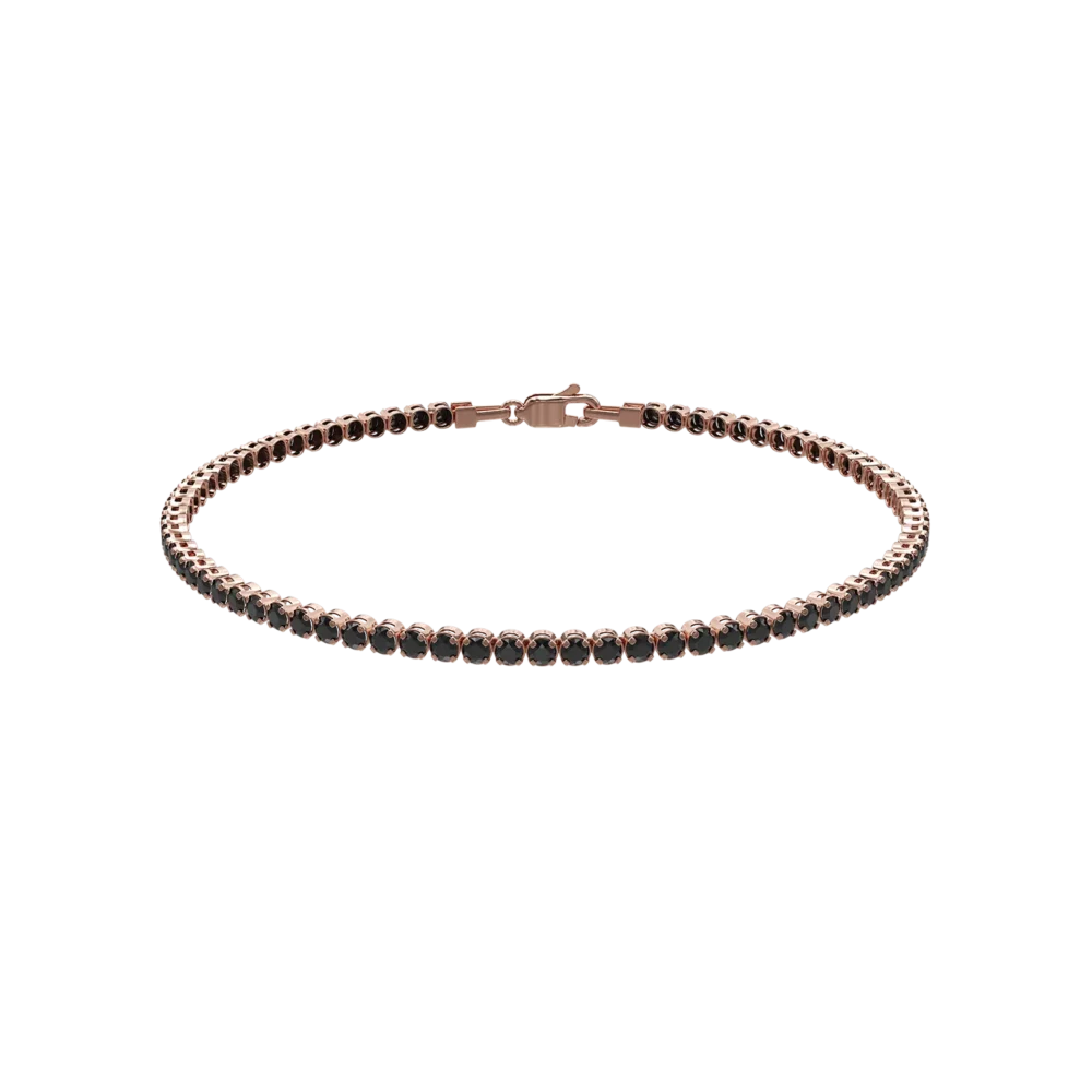 Bratara tennis din aur roz