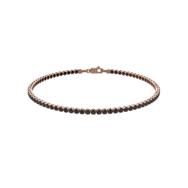 Bratara tennis din aur roz