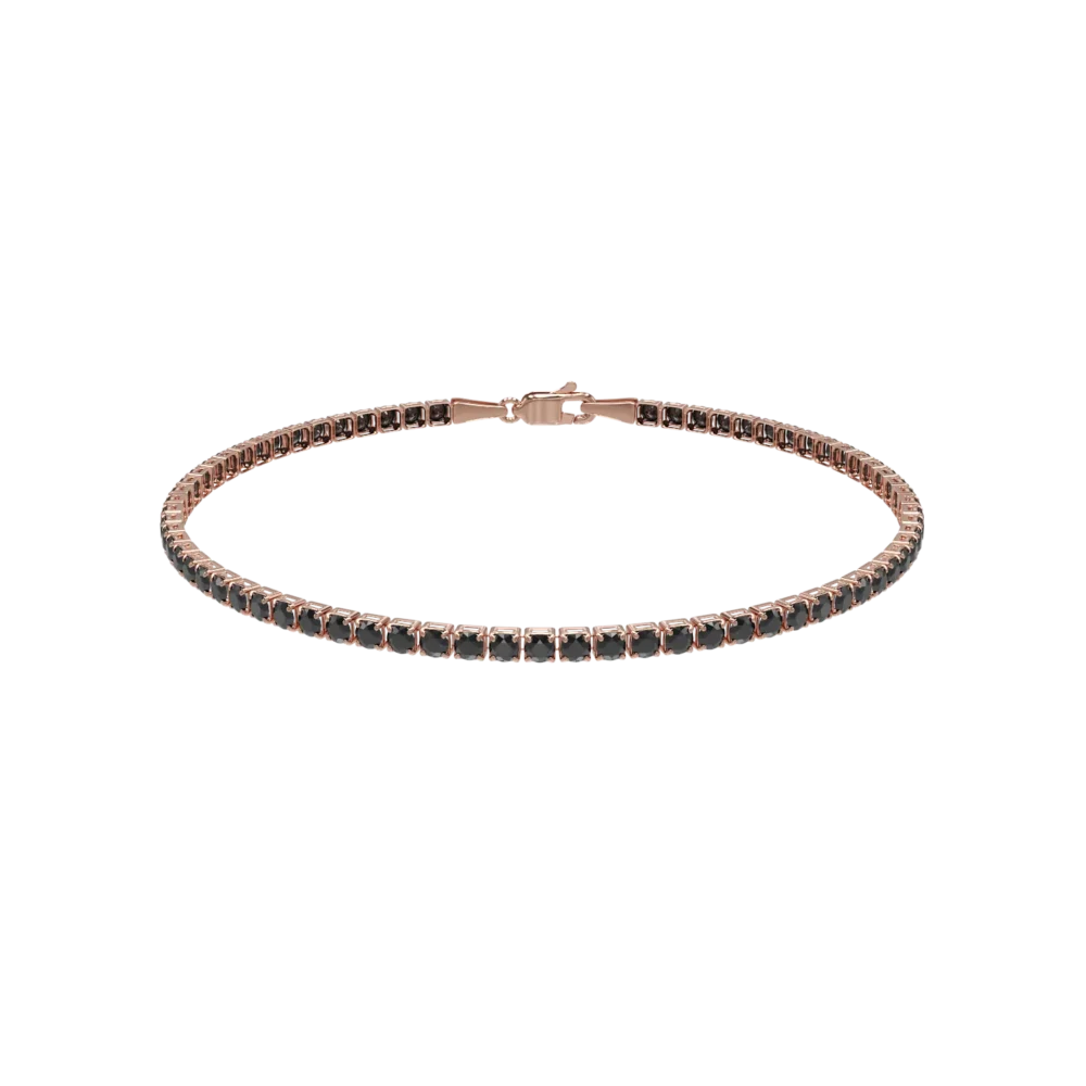 Bratara tennis din aur roz