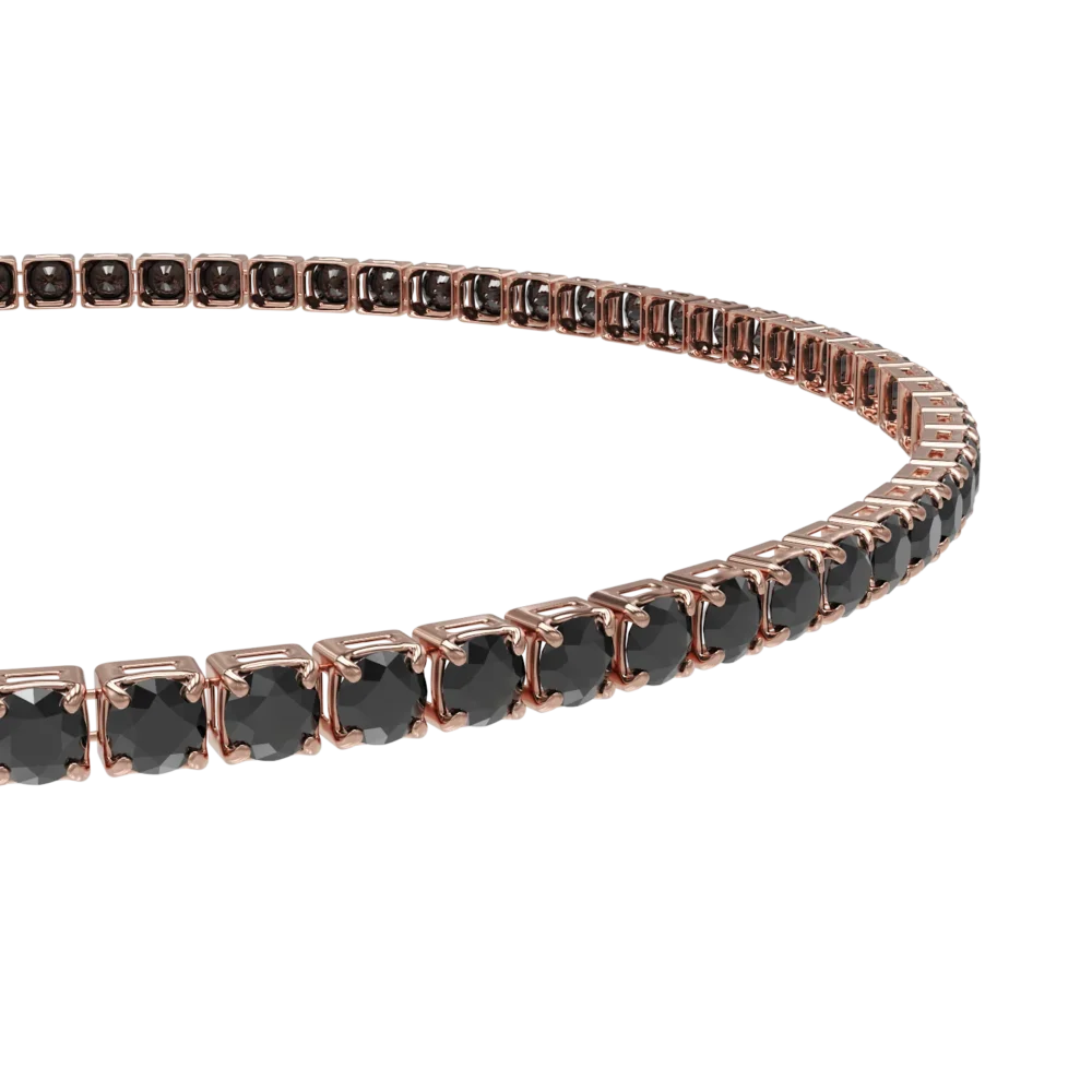 Bratara tennis din aur roz - imagine 2