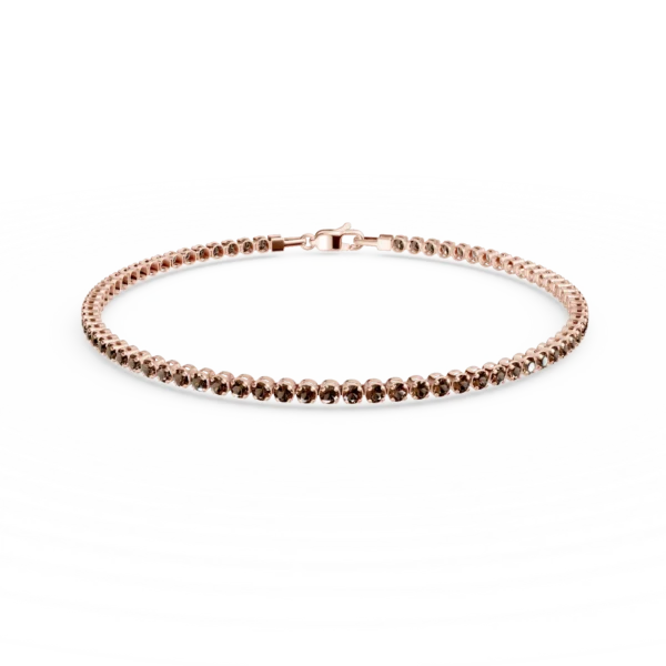 Bratara tennis din aur roz