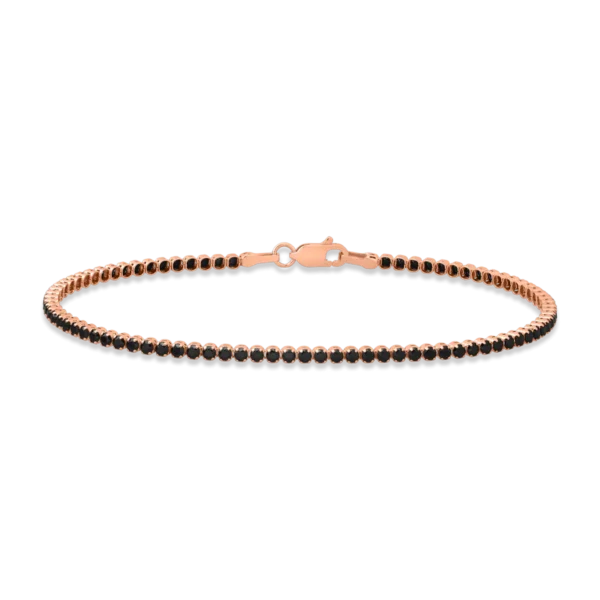 Bratara tennis din aur roz