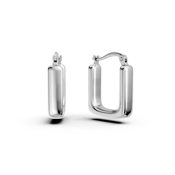 Cercei creole din aur alb