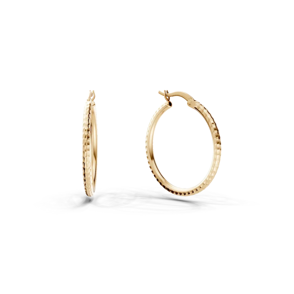 Cercei creole din aur galben