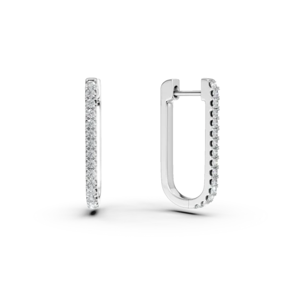 Cercei din aur alb cu diamante de 0.23ct