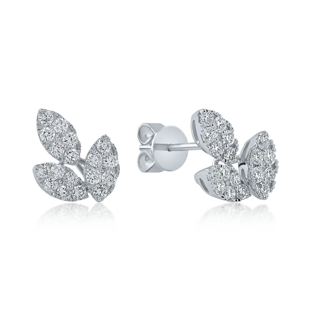 Cercei din aur alb cu diamante de 0.71ct