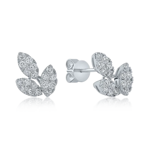 Cercei din aur alb cu diamante de 0.71ct