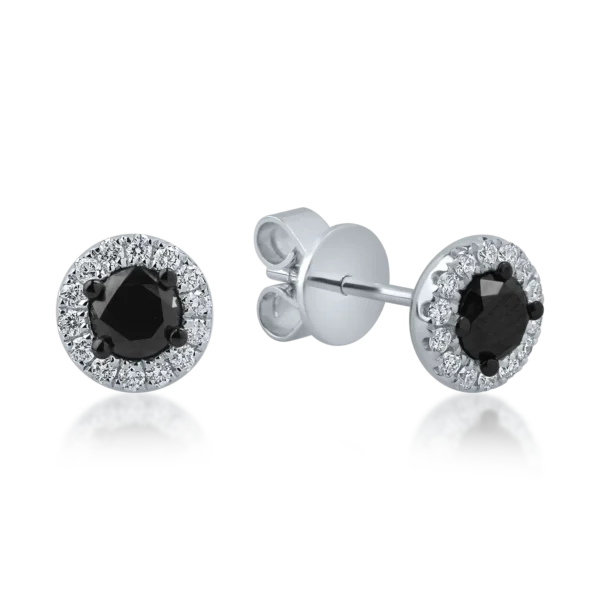 Cercei din aur alb cu diamante de 0.71ct