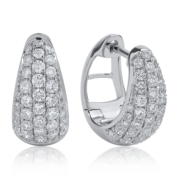 Cercei din aur alb cu diamante de 0.94ct