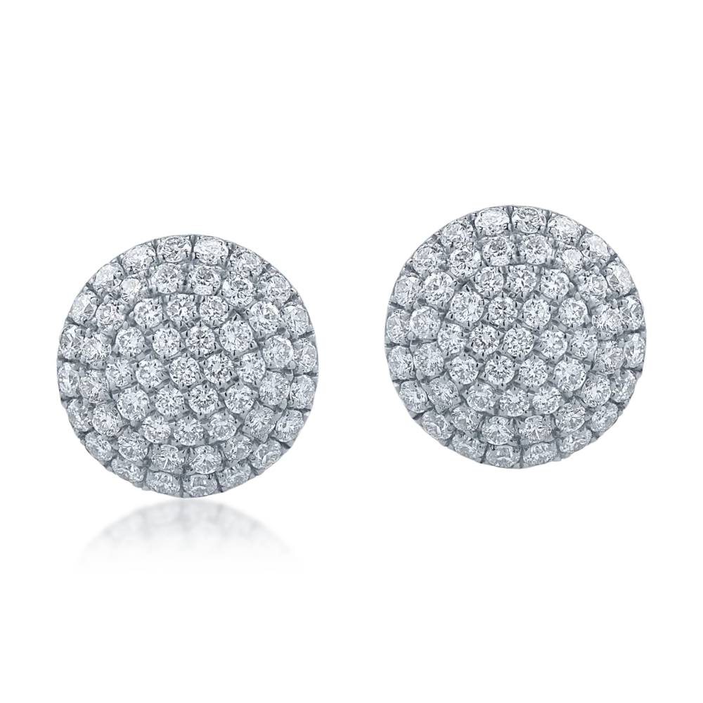 Cercei din aur alb cu diamante de 1.01ct - imagine 2