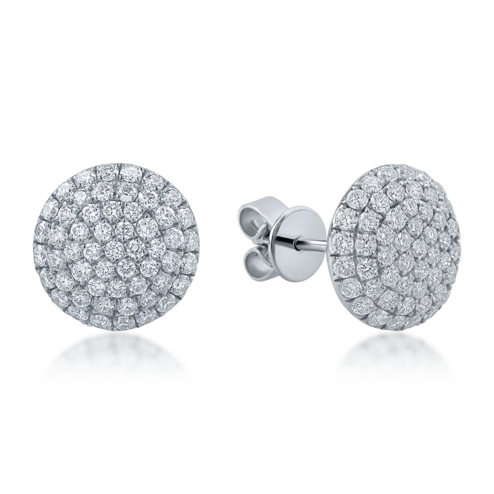 Cercei din aur alb cu diamante de 1.01ct