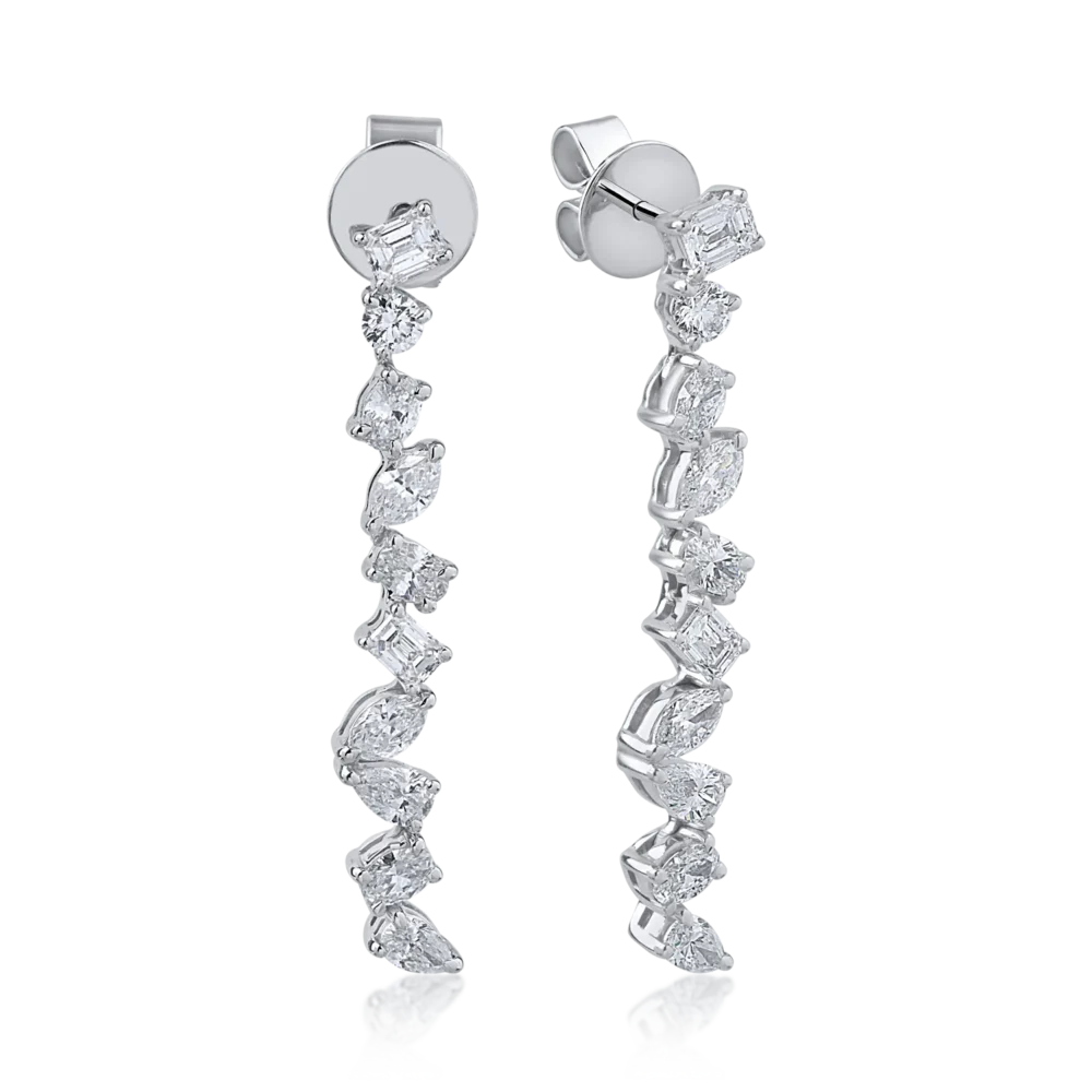 Cercei din aur alb cu diamante de 1.06ct