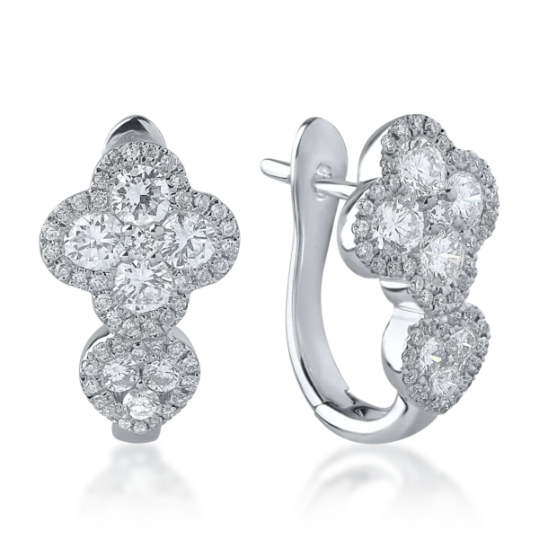 Cercei din aur alb cu diamante de 1.07ct