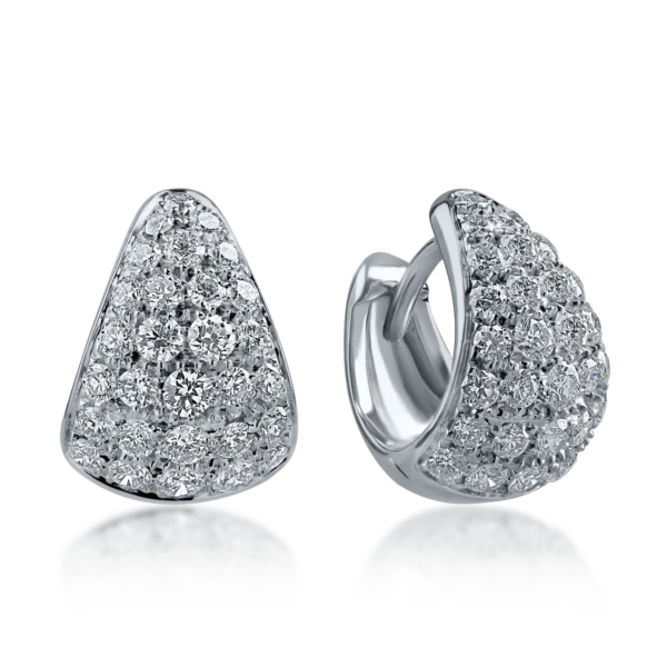 Cercei din aur alb cu diamante de 1.15ct