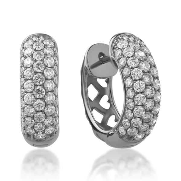 Cercei din aur alb cu diamante de 1.1ct