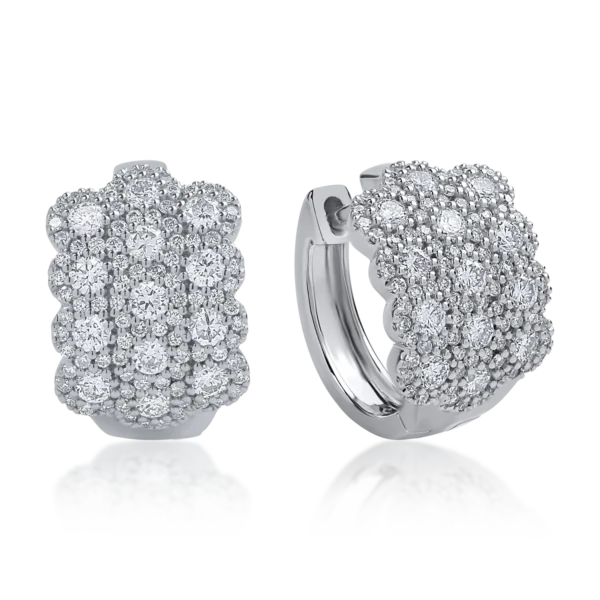 Cercei din aur alb cu diamante de 1.21ct