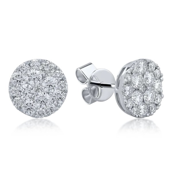 Cercei din aur alb cu diamante de 1.46ct