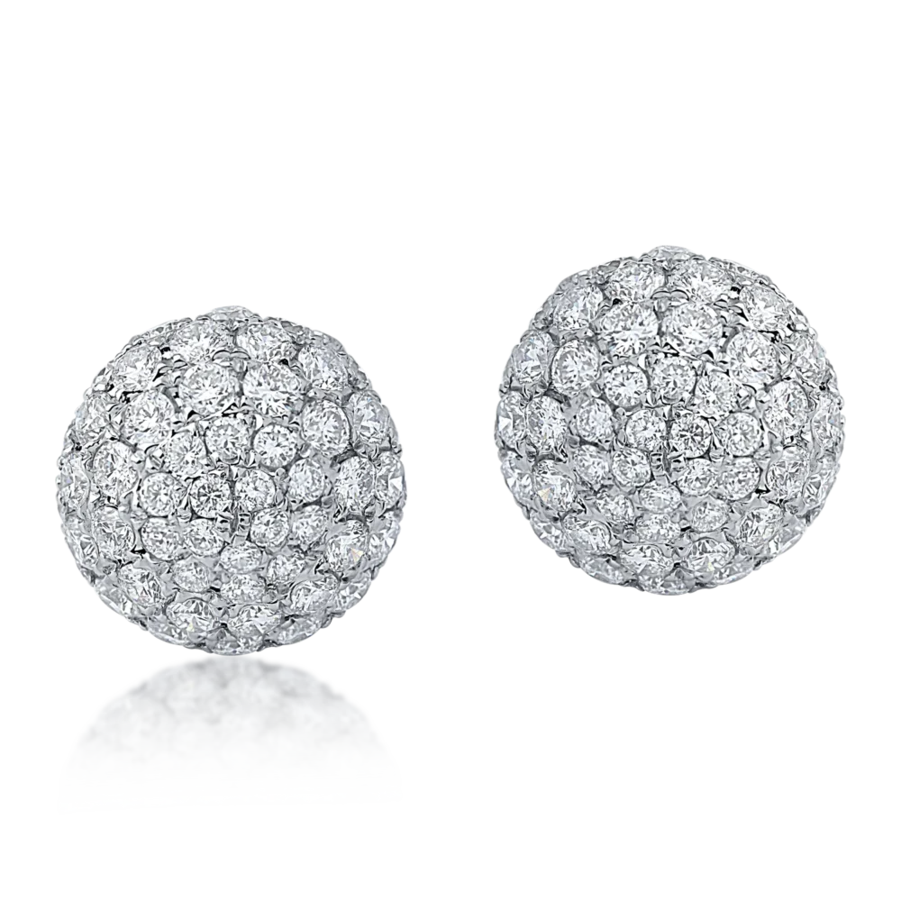 Cercei din aur alb cu diamante de 1.52ct - imagine 2