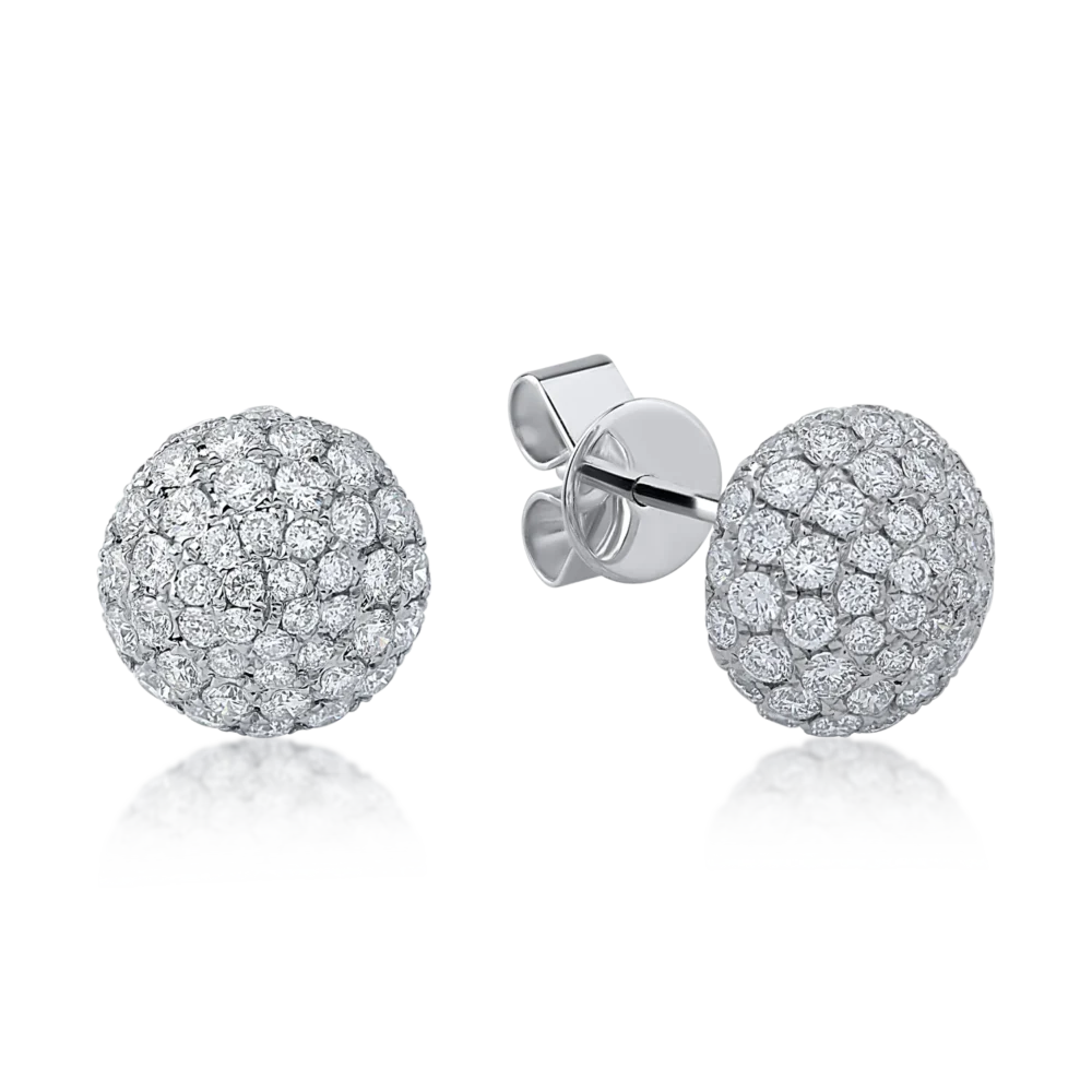 Cercei din aur alb cu diamante de 1.52ct