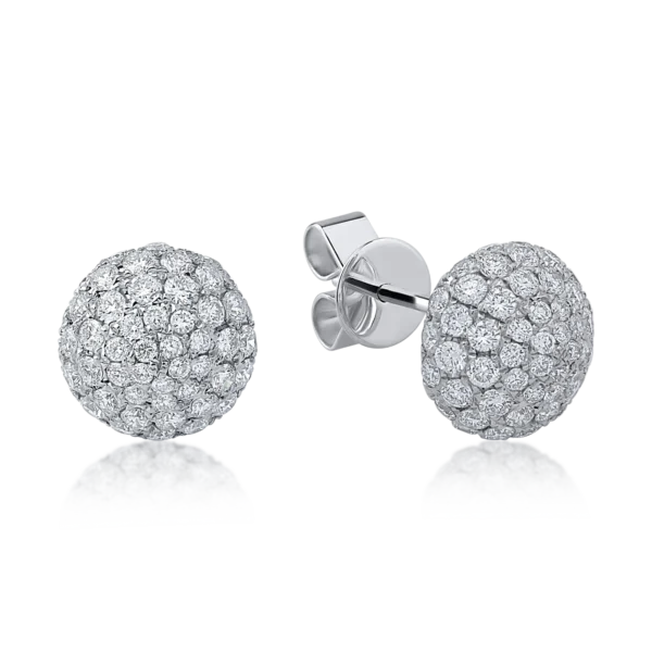 Cercei din aur alb cu diamante de 1.52ct