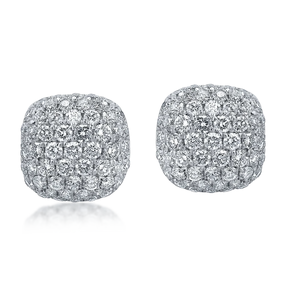 Cercei din aur alb cu diamante de 1.68ct - imagine 2