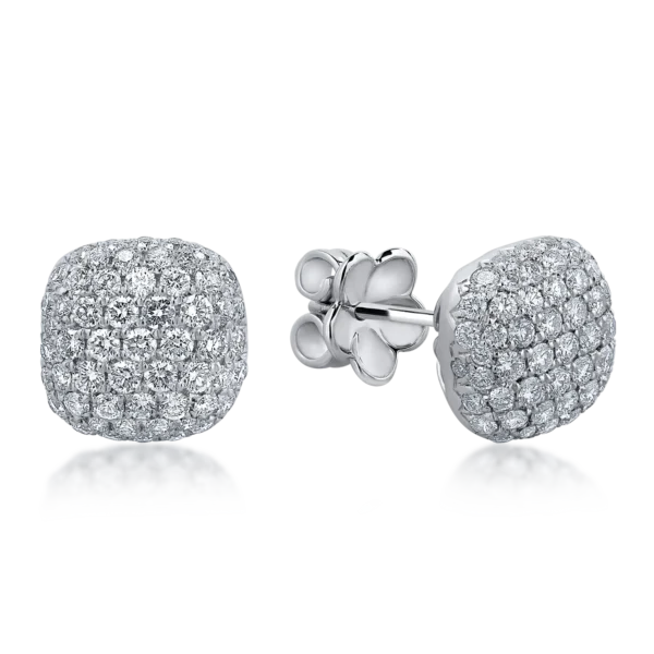 Cercei din aur alb cu diamante de 1.68ct