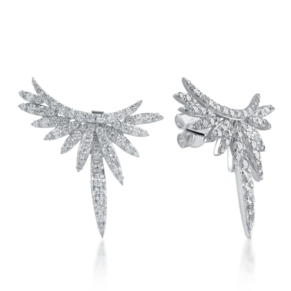 Cercei din aur alb cu diamante de 2.08ct